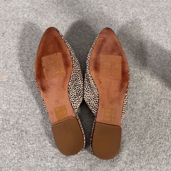 Madewell Women's Size 7.5 Remi Spotted Calf Hair Mules - Picture 7 of 9